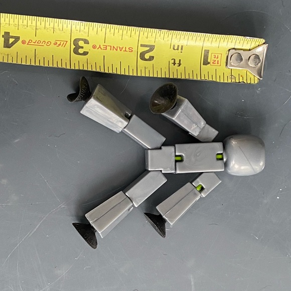 Zing Stikbot MAN Gray Fidget Poseable 3” Toy - Picture 3 of 3